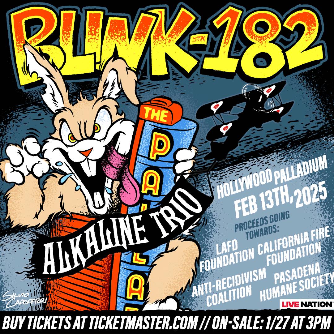 Blink-182山火救援演出,好莱坞帕拉丁票罄! 图 2