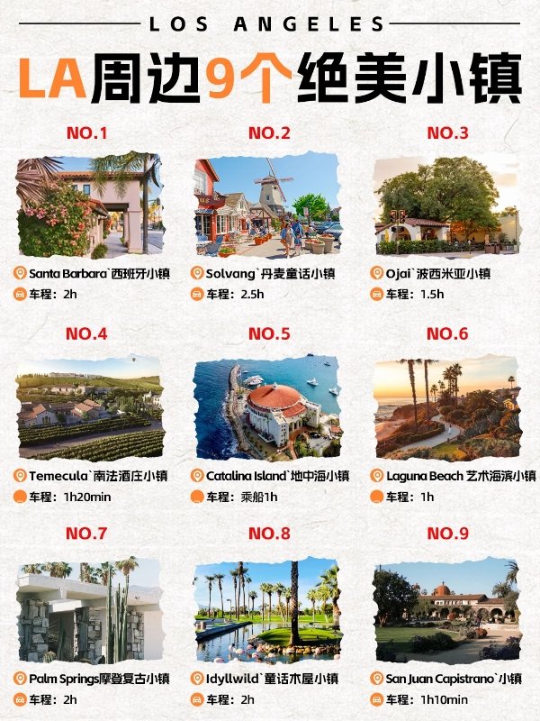 美疯了!洛杉矶周边9个绝美小镇!1h直达 图 2