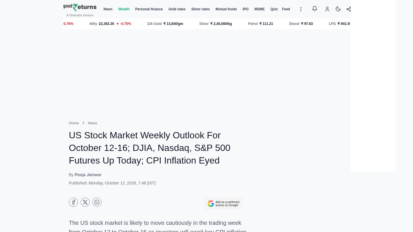 US Stock Market Weekly Outlook(大行Q3收入预期)