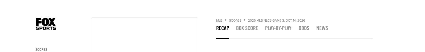 2026 MLB NLCS Game 3（时间/转播）