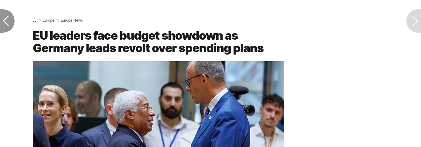 EU leaders face budget showdown as Germany leads revolt over spending plans