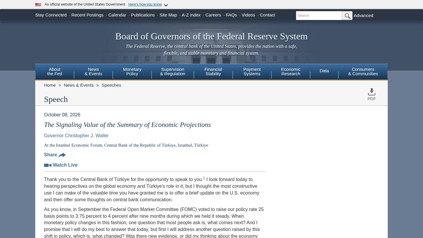 The Signaling Value of the Summary of Economic Projections