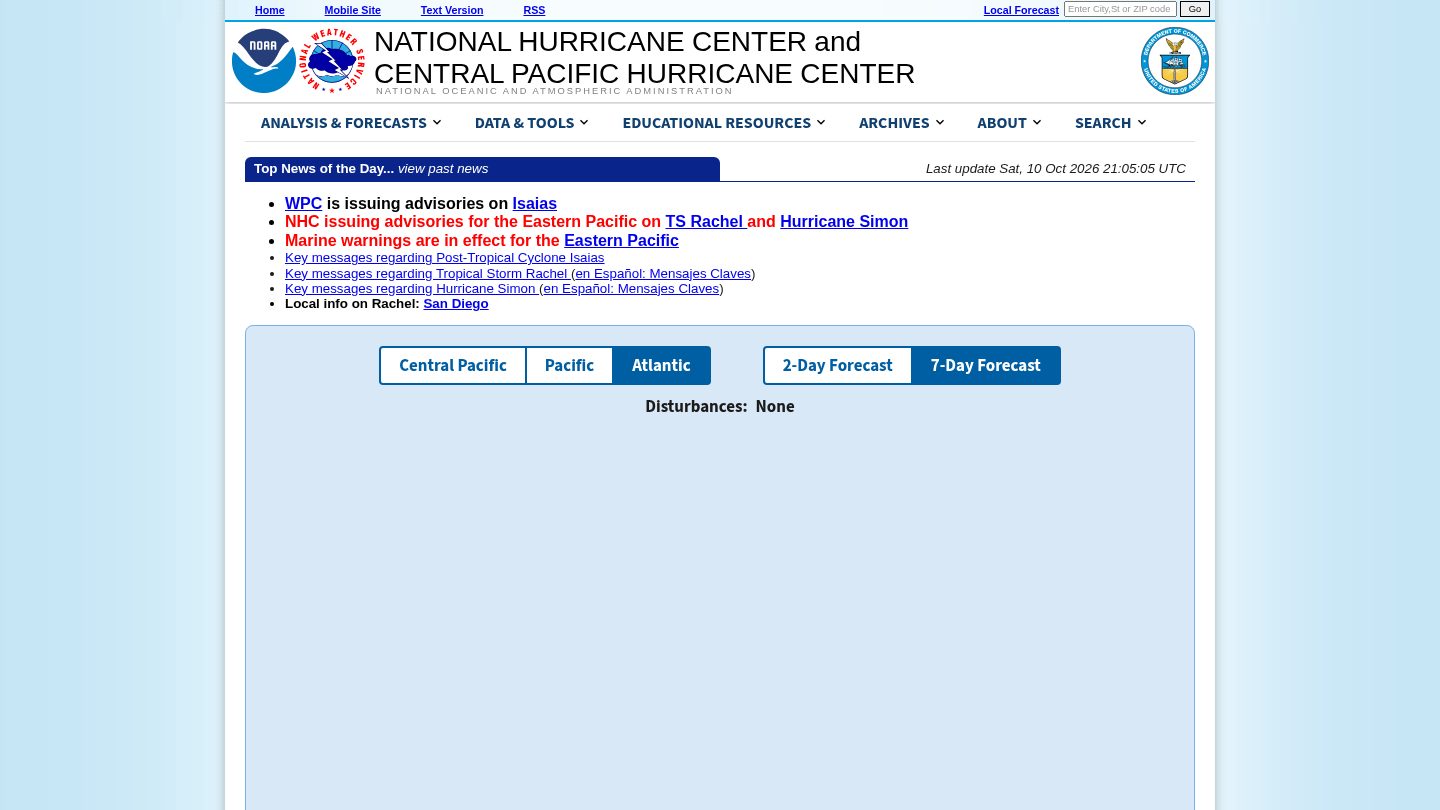 National Hurricane Center:Eastern Pacific - Hurricane Simon(第13号公告)