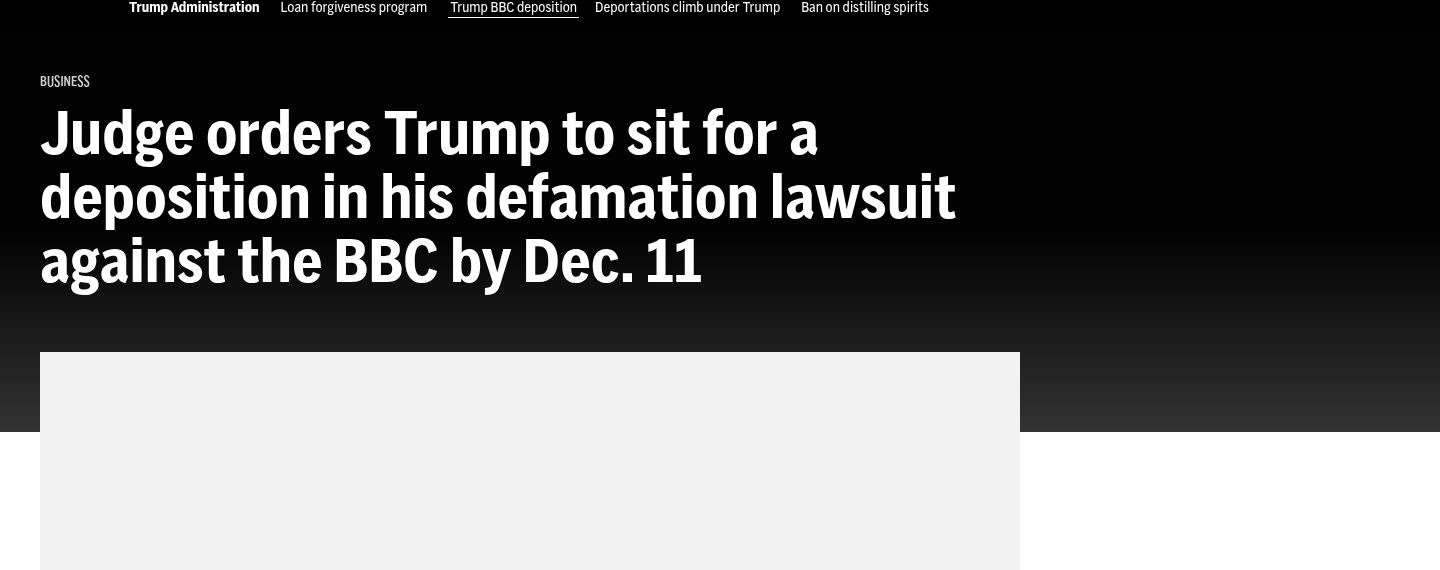 Judge orders Trump to sit for deposition by Dec 11