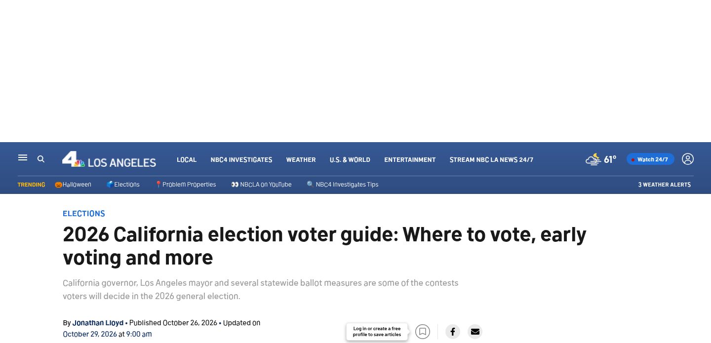 2026 California election voter guide: Where to vote, early voting and more