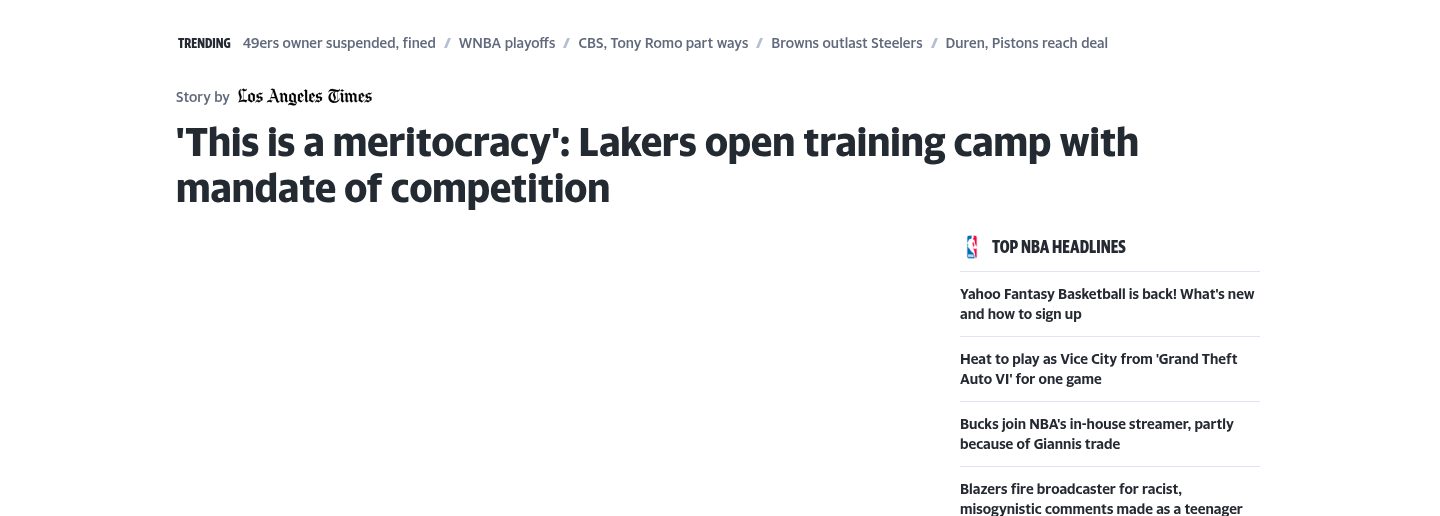 'This is a meritocracy': Lakers open training camp with mandate of competition