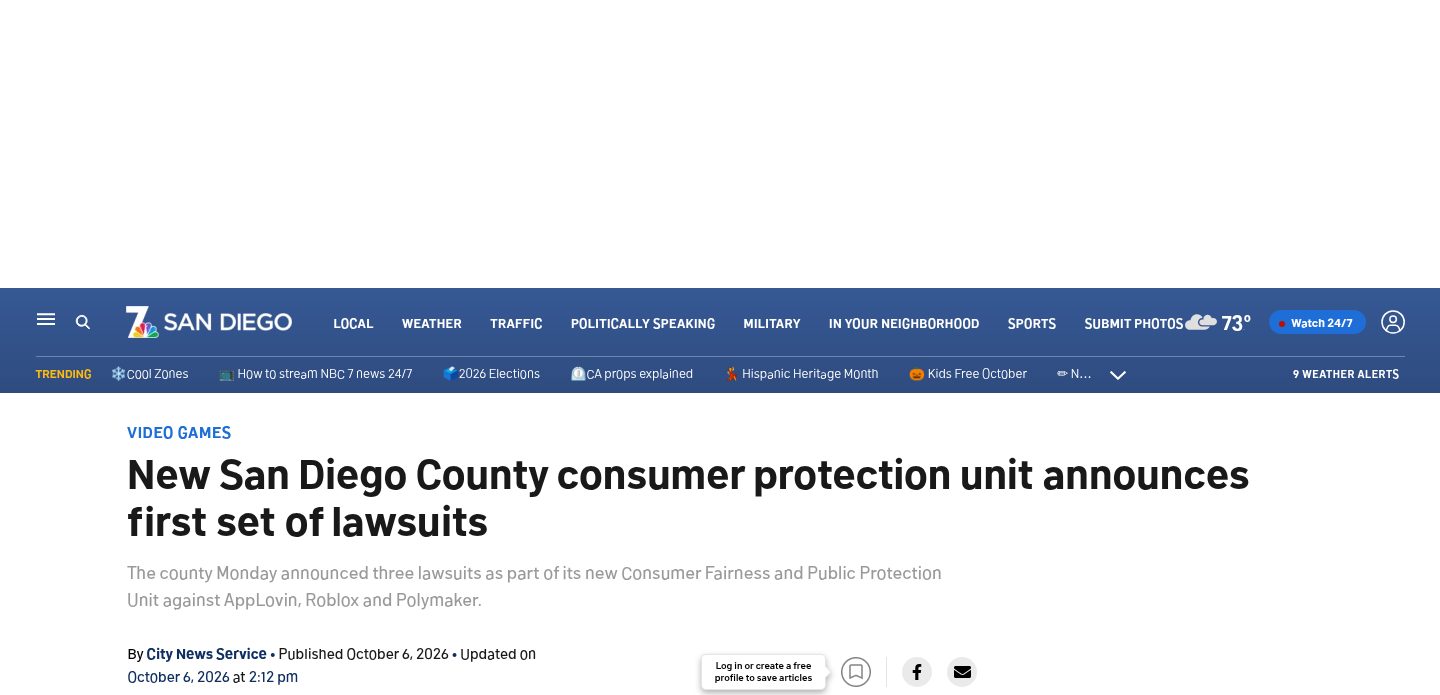 New San Diego County consumer protection unit announces first set of lawsuits