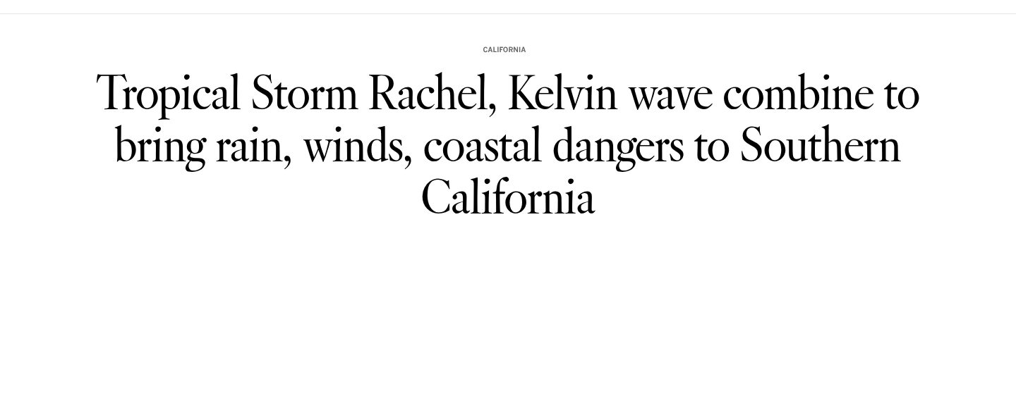 Tropical Storm Rachel, Kelvin wave combine for coastal dangers — what to know