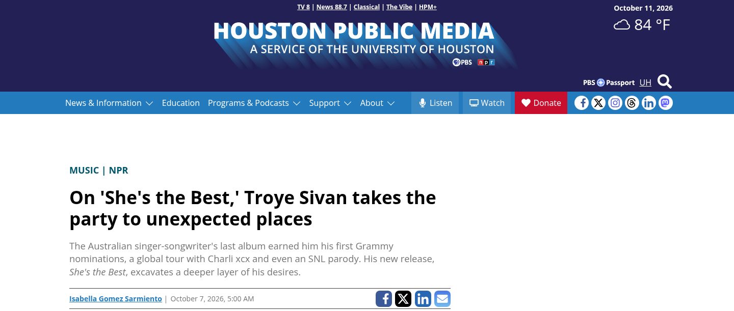 On 'She's The Best,' Troye Sivan takes the party to unexpected places