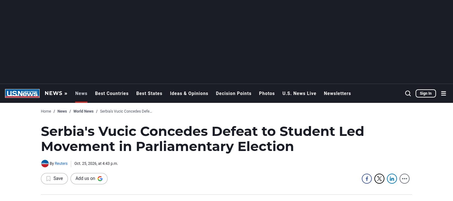 Serbia's Vucic concedes defeat